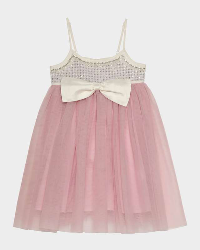 Girl's Jolie Embellished Bow Tutu Dress, Size 3T-11